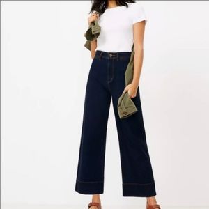 NWT LOFT Wide Leg Jeans, Size 31/12, Dark Wash, Excellent condition!